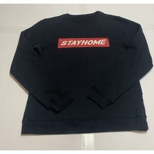 Stay Home Box Logo Men’s Sweatshirt Size Small No Size Tag